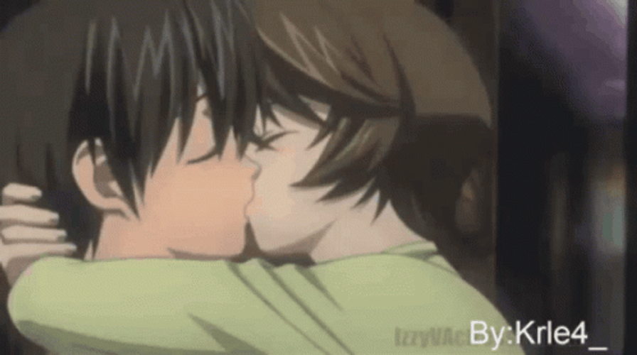 Anime Kiss Animated Hug GIF
