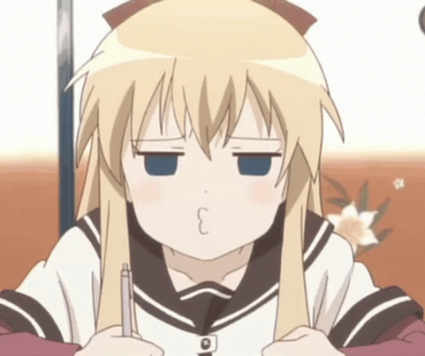 Anime Kiss Bored Girl GIF