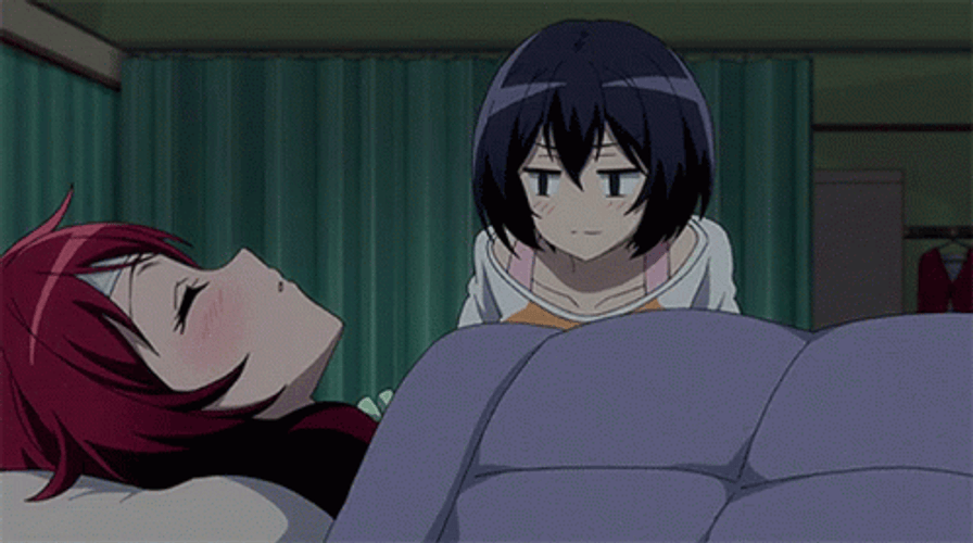 Anime Kiss Stealing In Sleep GIF