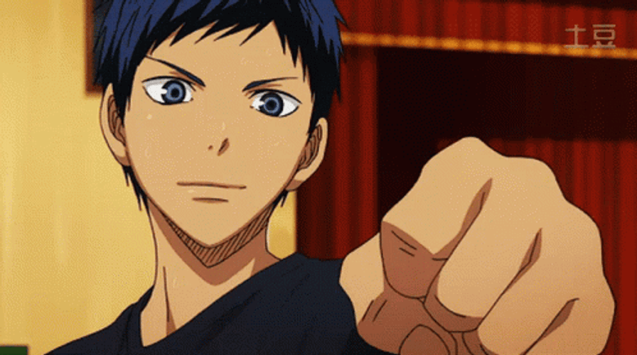 Anime Kuroko Basketball Aomine Daiki Fist Bump GIF