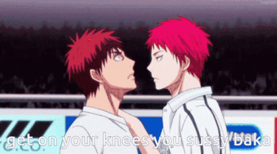 Anime Kuroko Basketball Taiga Kagami Seijūrō Akashi Knees GIF