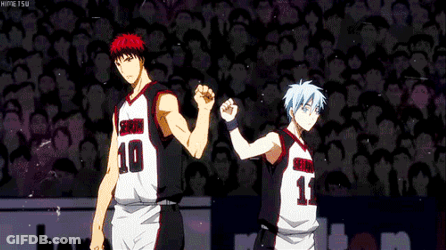 Anime Kuroko Basketball Tetsuya Taiga Kagami Fist Bump GIF