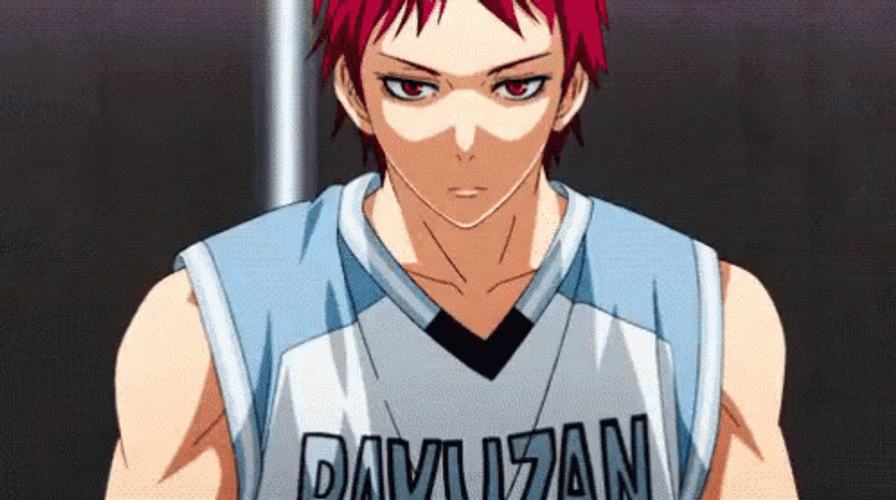 Anime Kuroko No Basket Seijūrō Akashi Serious Play Red Eyes GIF