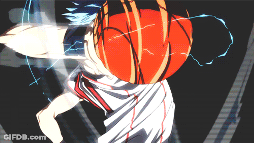 Anime Kuroko Tetsuya Basketball Amazing Power Push GIF