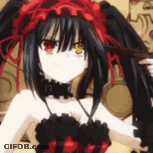Anime Kurumi Tokisaki Holding Gun GIF