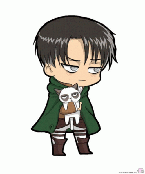 Anime Levi Ackerman Blinking GIF