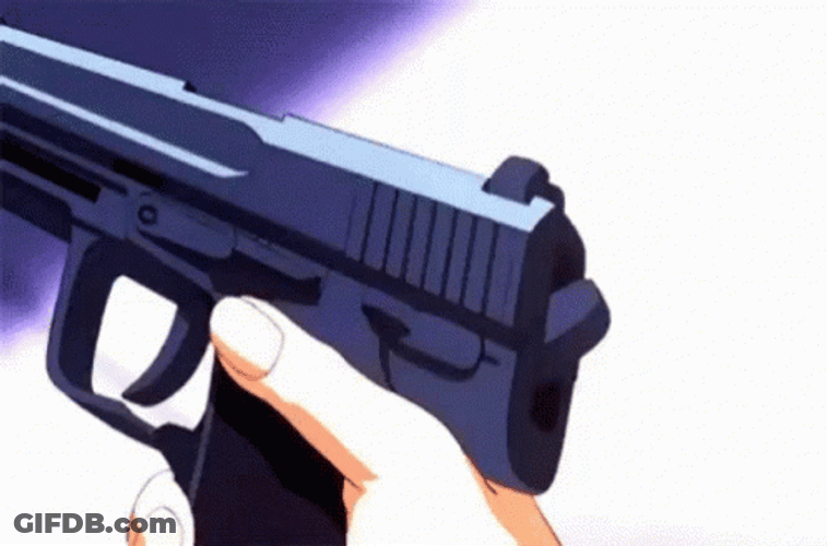 Anime Loading Pistol Gun GIF