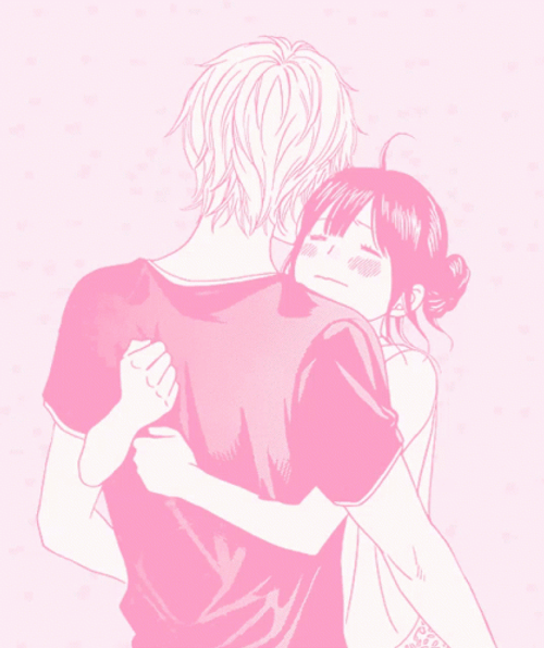Anime Love Hugging Couple GIF