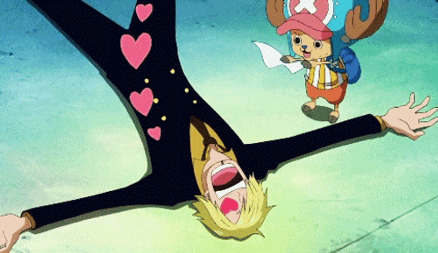 Anime Love Sanji With Tony Chopper GIF