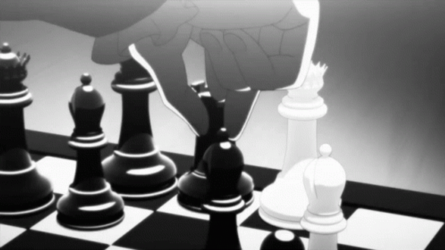 Anime Making Chess Move GIF