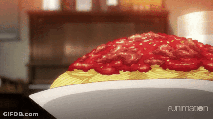 Anime Man Eating Spaghetti GIF
