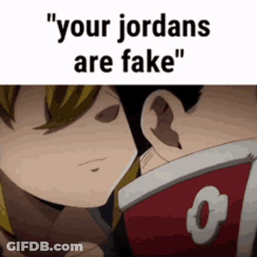 Anime Meme Fake Jordan Shoes GIF