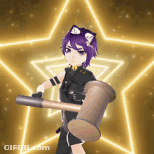 Anime Meme Hammer Smash GIF