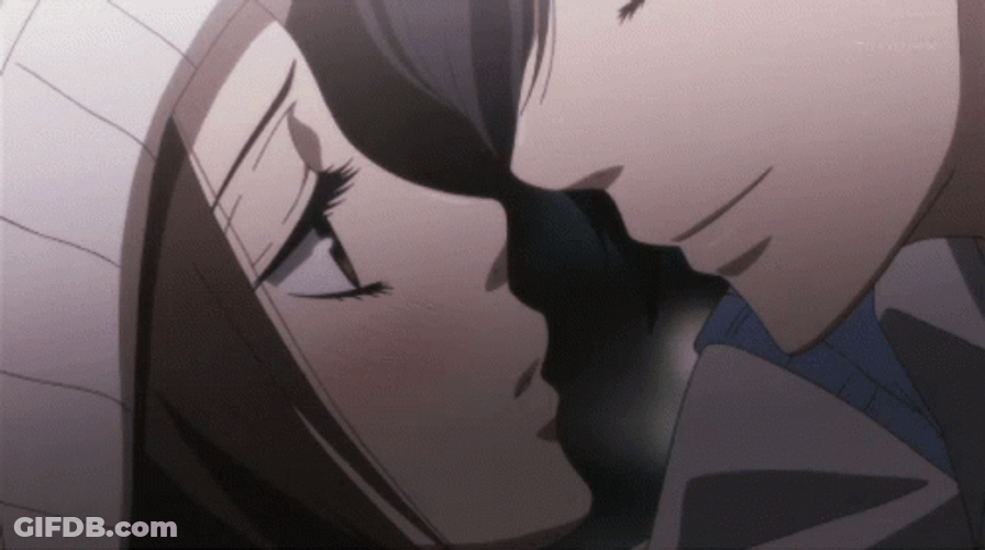 Anime Miki And Dari Tender Kissing GIF
