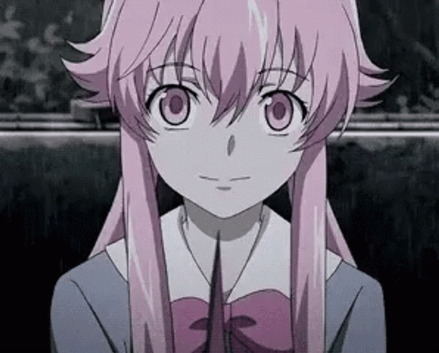 Anime Mirai Nikki Cute Smirk Manga Series Future Diary GIF