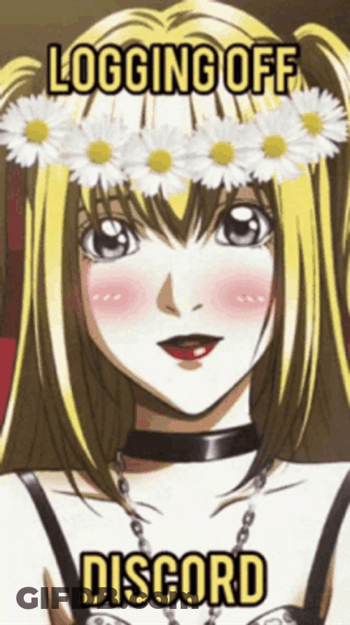 Anime Misa Amane Logging Off Discord Meme GIF