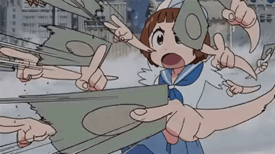 Anime Money Attack Mako Mankanshoku GIF