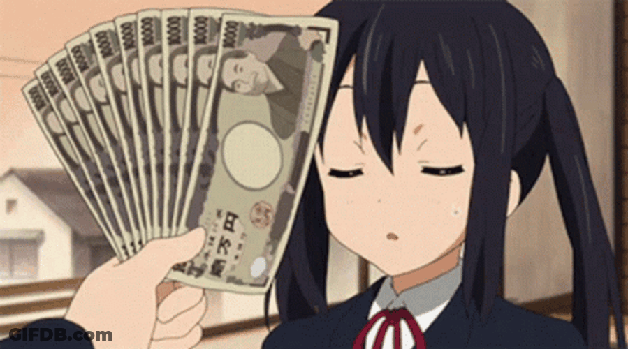 Anime Money Azusa Dizzy K-ON! GIF