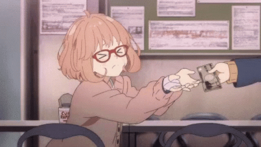 Anime Money Beg Beyond The Boundary GIF