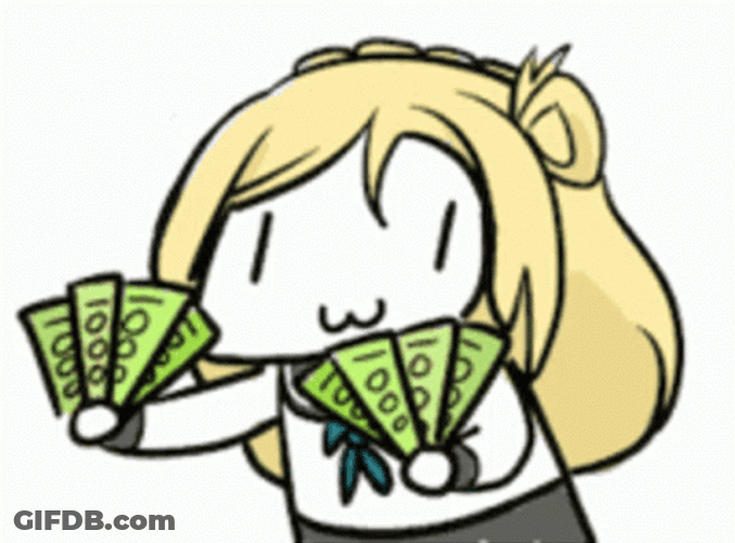 Anime Money Mari Love Live Chibi Art GIF
