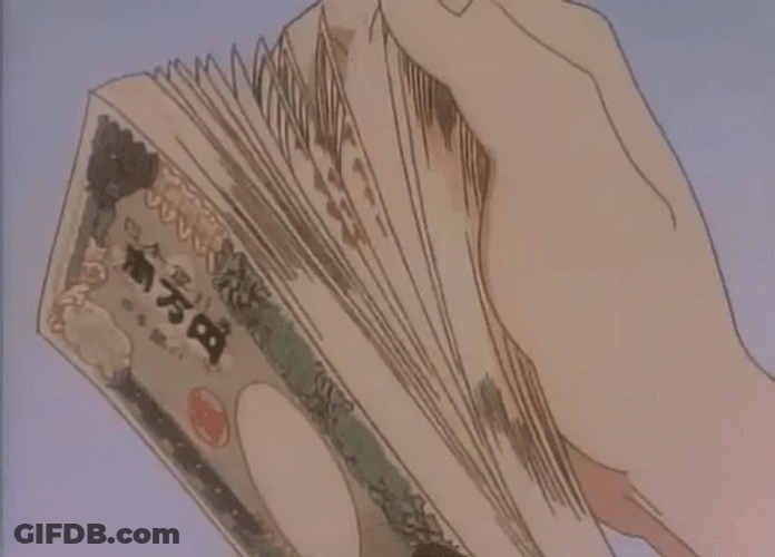 Anime Money Sailor Moon Cash Flex GIF