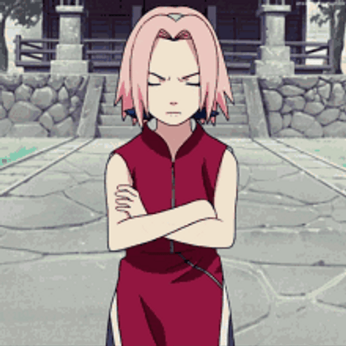 Anime Naruto Sakura Haruno Angry Eyes Cha GIF