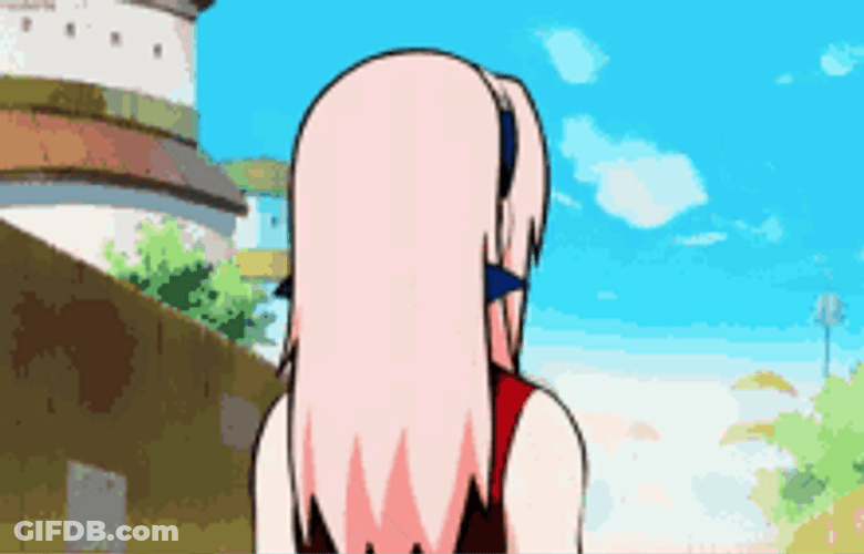 Anime Naruto Sakura Haruno Creepy Angry Face Reveal GIF