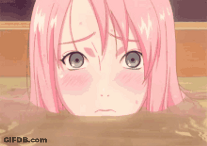 Anime Naruto Sakura Haruno Sad Eyes Pink Hair GIF