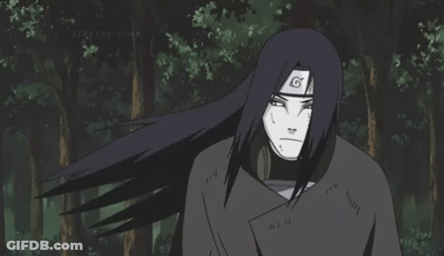 Anime Naruto Shippuden Beaten Up Orochimaru Sad Face GIF