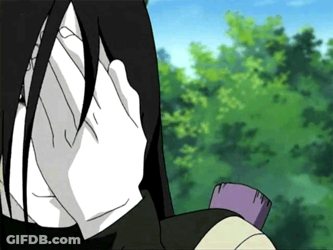 Anime Naruto Shippuden Orochimaru Face Palm Shy GIF