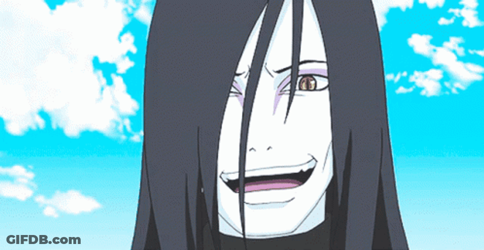 Anime Naruto Shippuden Orochimaru Laughing Hard GIF