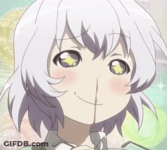 Anime Nose Bleed Amazed Sparkling Eyes Yuru Yuri GIF