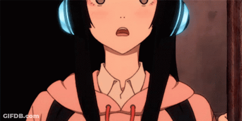 Anime Nose Bleed Headphones Shocked GIF