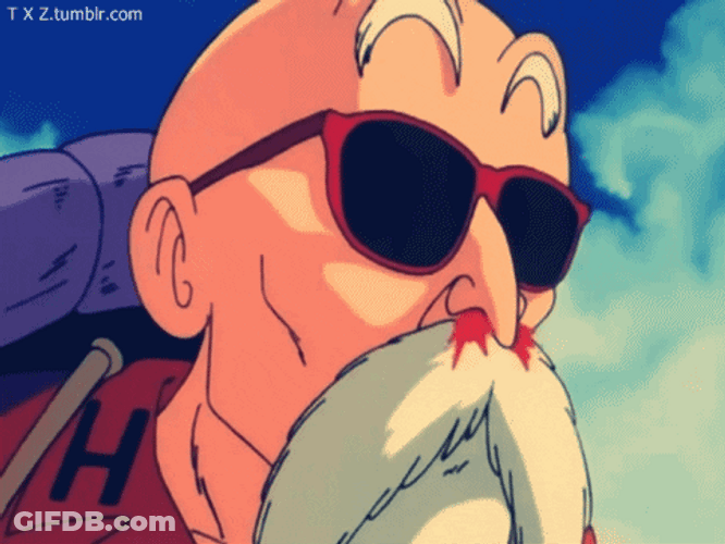 Anime Nose Bleed Master Roshi Dragon Ball GIF