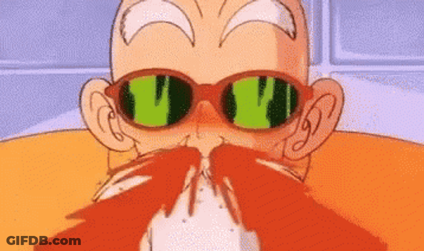 Anime Nose Bleed Master Roshi Gushing Dragon Ball GIF