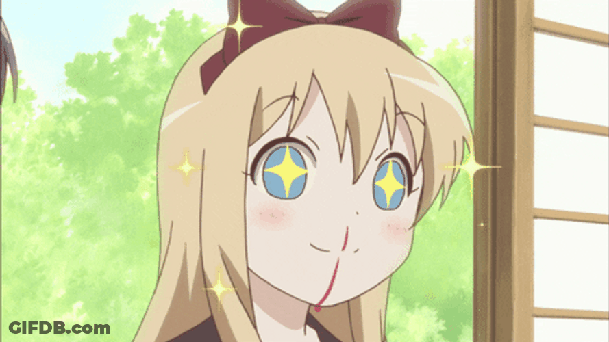 Anime Nose Bleed Yuru Yuki Kyoko GIF