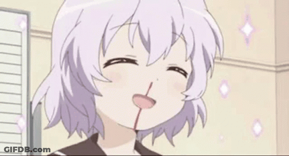 Anime Nose Bleed Yuru Yuri Sparkling GIF