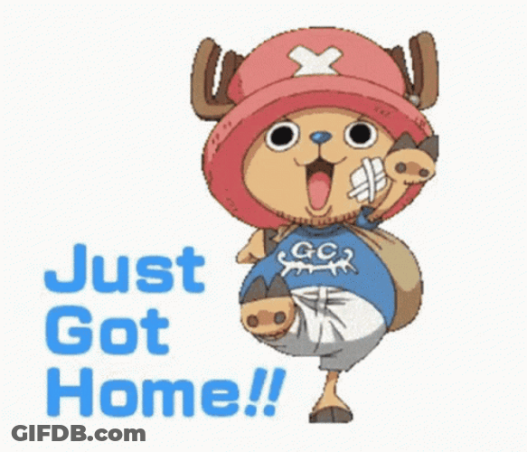 Anime One Piece Chopper Just Got Home GIF