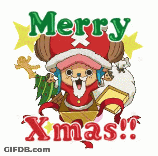 Anime One Piece Present Merry Christmas GIF