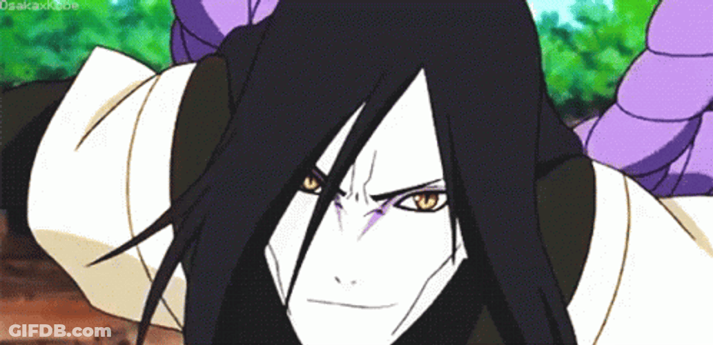 Anime Orochimaru Fighting Four Tails Naruto GIF
