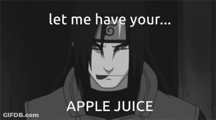 Anime Orochimaru Licking Apple Juice Meme GIF
