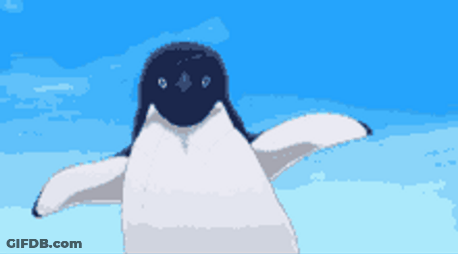 Anime Penguin Walking GIF