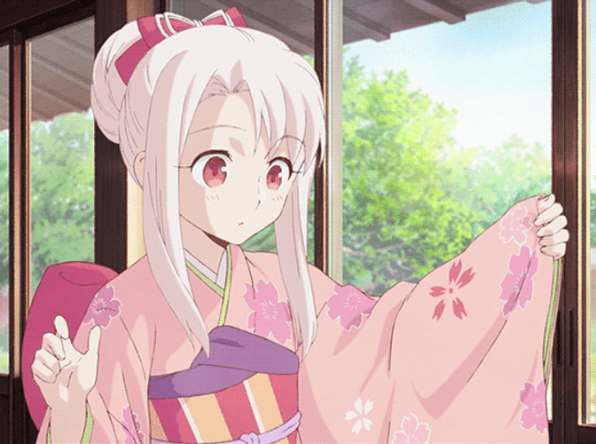 Anime PFP Kawaii Illyasviel Kimono GIF