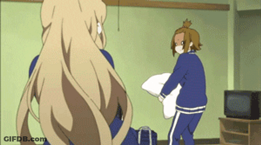 Anime Pillow Fight Gone Wrong GIF