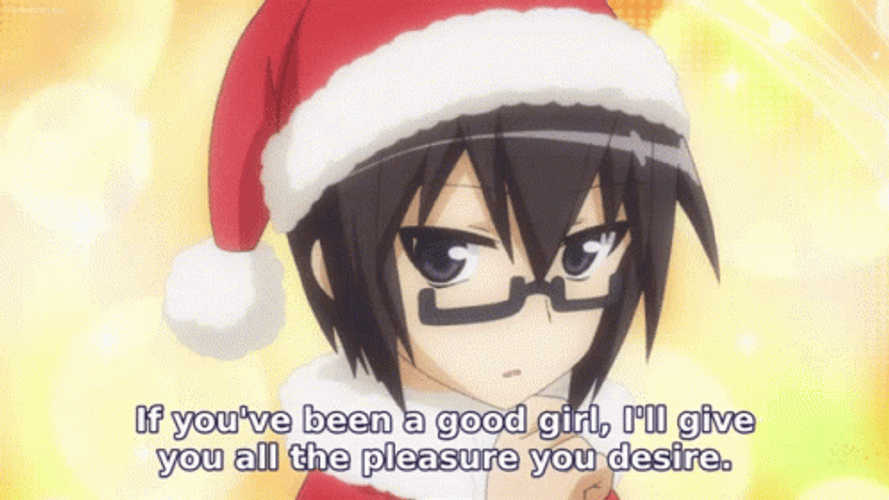 Anime Place To Place Io Otonashi In Christmas Costume GIF
