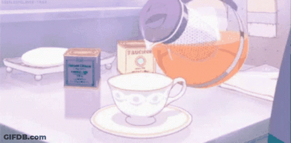 Anime Pouring The Hot Tea GIF