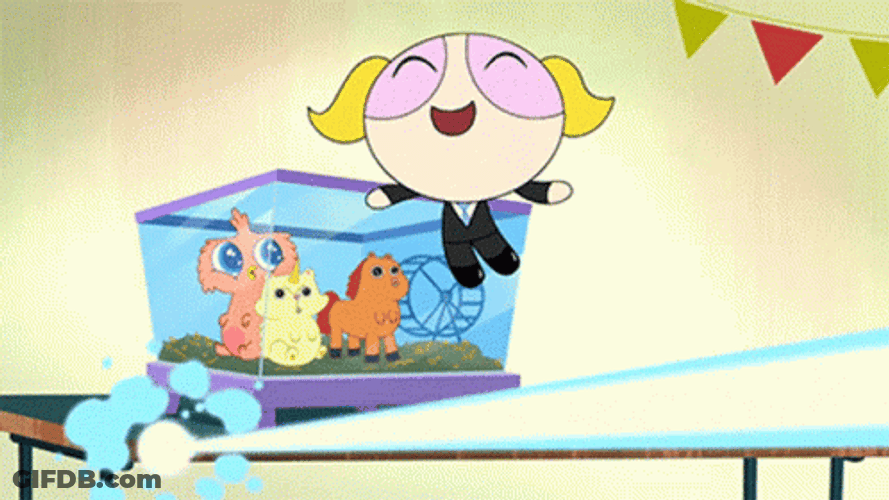 Anime Powerpuff Girl Laser Transformation GIF