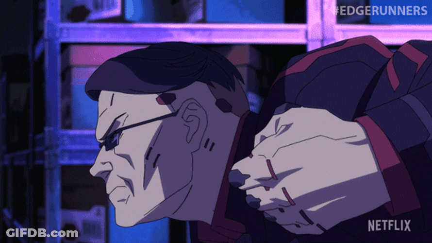 Anime Punch Cyberpunk Edgerunners GIF