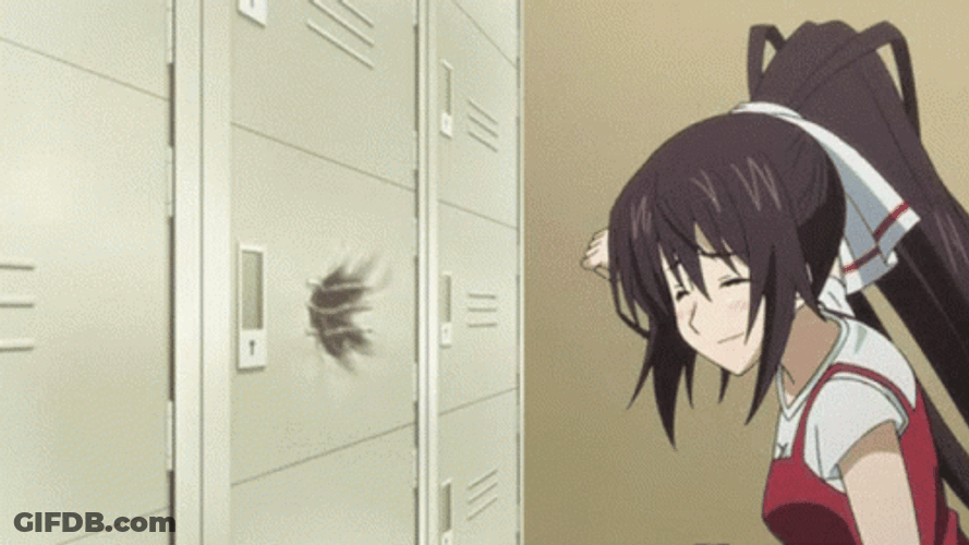 Anime Punch Infinite Stratos GIF