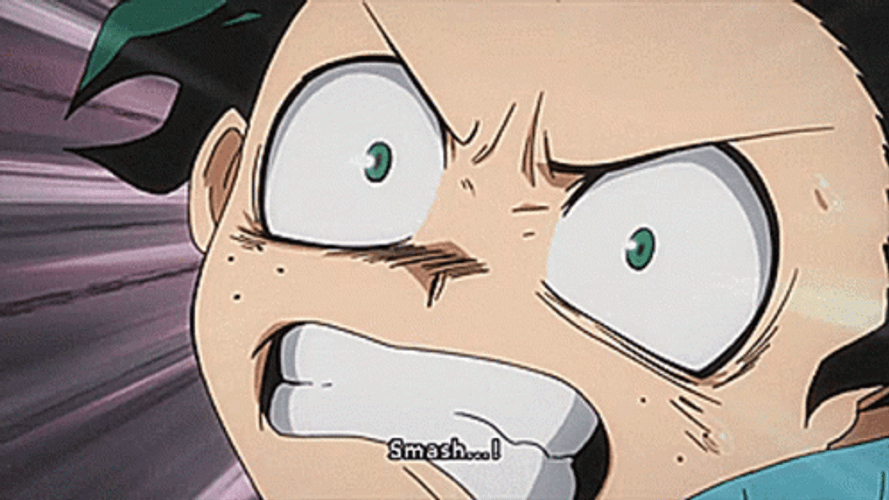 Anime Punch Izuku Midoriya GIF